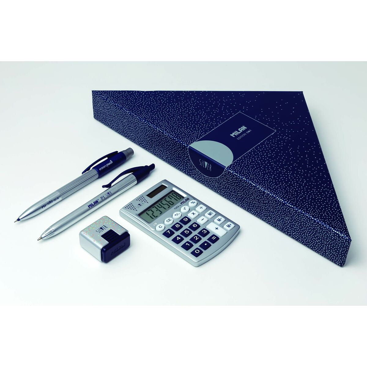 Set di Cancelleria Milan Edition Box  4 Pezzi Blu Marino